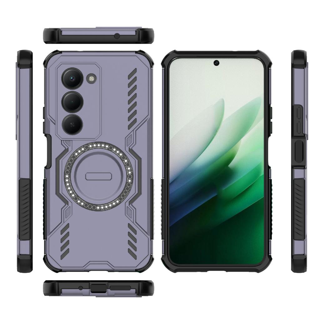 For Xiaomi Redmi 15 5G (Global) (169mm) Magnetic Case Butterfly Armor Hollow Heat Dissipation PC + TPU Phone Cover