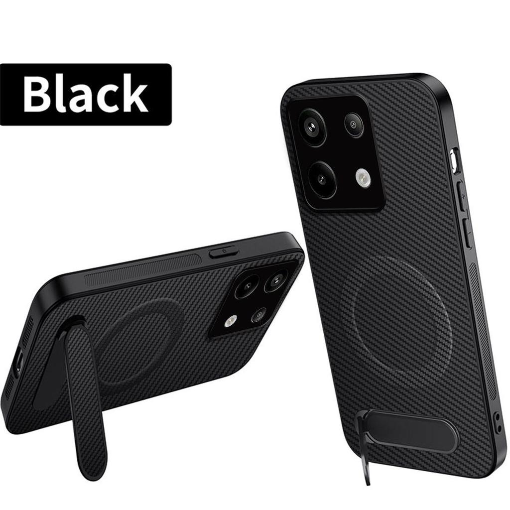 Чехол для телефона из ТПУ с текстурой под карбон для Xiaomi Redmi Note 13 Pro 5G 4G, 13 5G 4G, POCO X6 5G, POCO M6 Pro 4G, с подставкой для просмотра под разными углами, мягкая защитная крышка