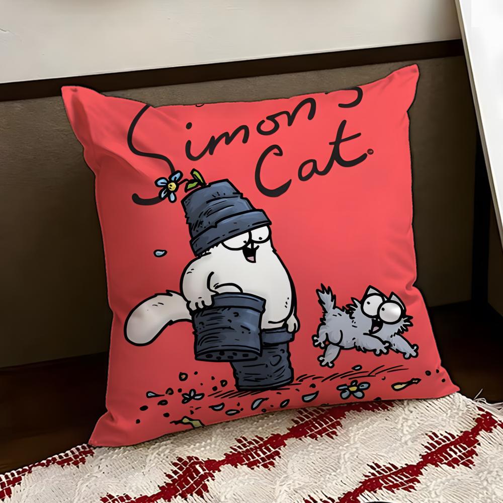 Cartoon SSimons Cat Cushion Cover Reversible Soft Durable Pillow Cover Home Car MultiScene Use for Daily Comfort