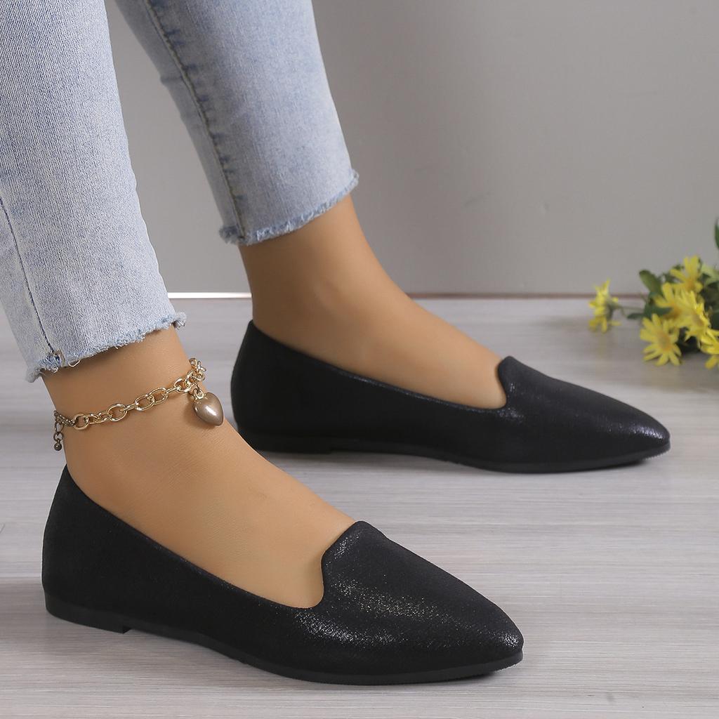 New Women Shallow Mouth Single Shoes Breathable Fashion Loafers Ballet Shallow Flats Soft Bottom Pointed Toe Trendy Women Shoes