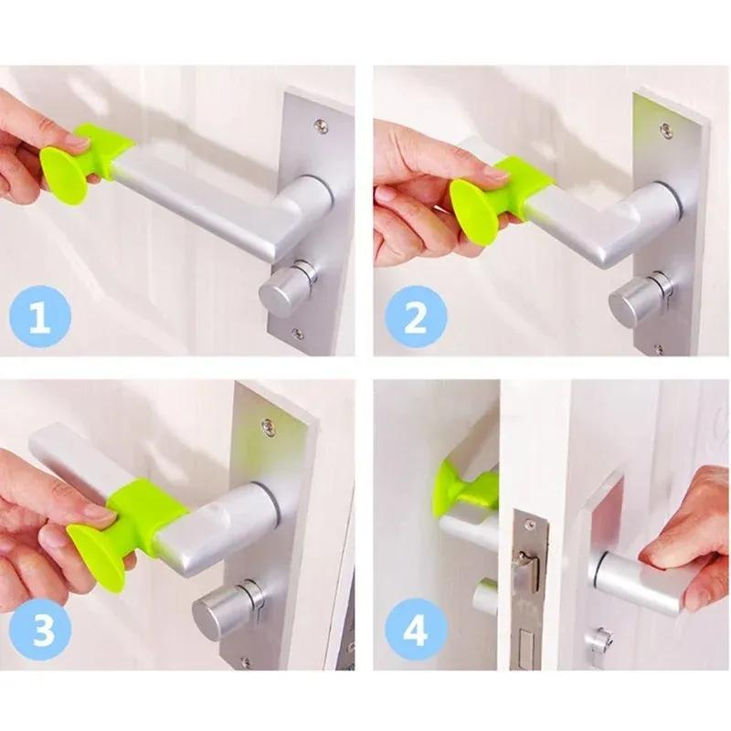 1 шт. После утолщения стены Бесшумная присоска Резиновая ручка Замок Защитная накладка Защита Аксессуары для украшения дома