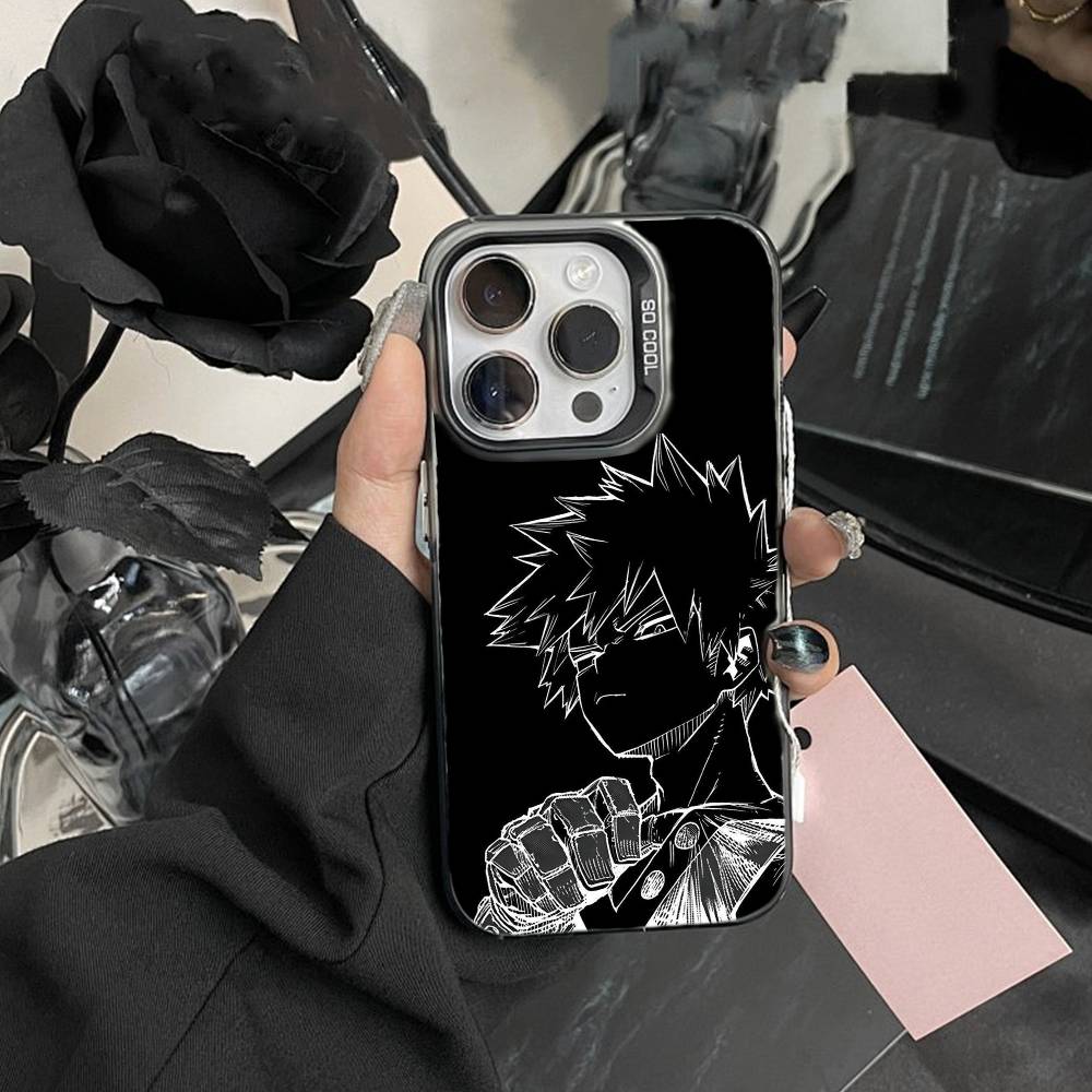 Чехол для телефона Katsuki Bakugo E-Hero Academia Для IPhone 16 17 15 14 12 13 Pro Max Черный Цвет Ударопрочный Чехол