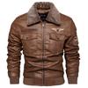 Men's Autumn and Winter Men High Quality Coat Leather Jacket Motorcycle Style Male Business Casual Jackets for Men Warm Overcoat