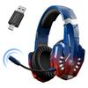 Wireless and Wired Gaming FPS Headset with Low Noise Deep Controller Compatible with Xbox and with and Red LED Lights Dual-Use Headset, 2.4GHz 7.1ch,