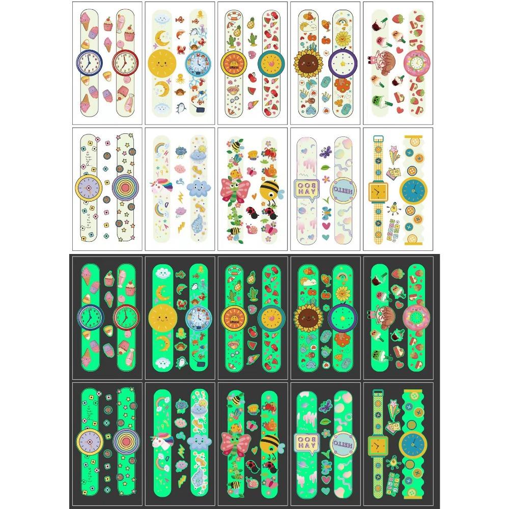 10pcs New Dinosaur Sticker Glow In The Dark Toys Luminous Star Stickers Fluorescent Painting PVC Stickers Toys for Kids Girl Boy