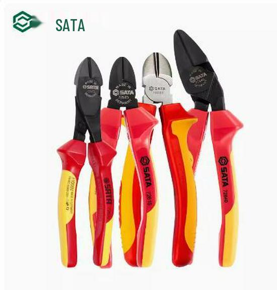 SATA 8-дюймовые изолированные угловые тонкогубцы с кусачками для проволоки (Модели: 72610, 72615, 72627, 70131)