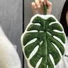 Monstera Leaf Shaped Hand Towel Coral Fleece Absorbent Hanging Towel for Kitchen Bathroom