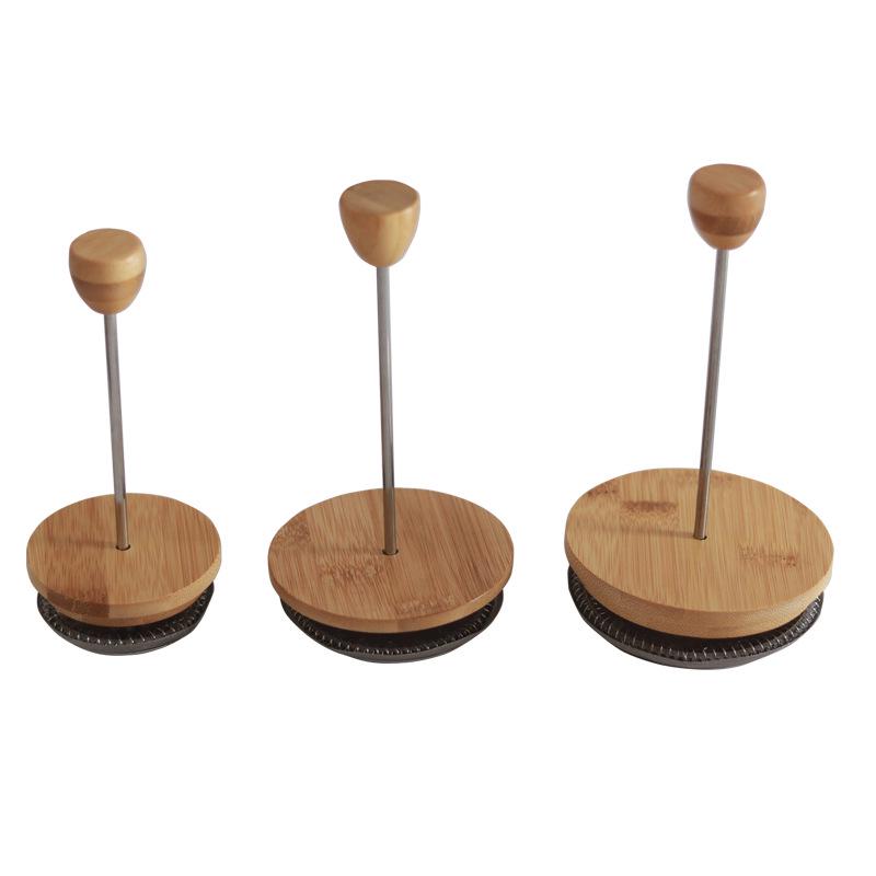 Френч-пресс с бамбуковой крышкой, термостойким стеклом и контейнером для кофе из боросиликатного стекла