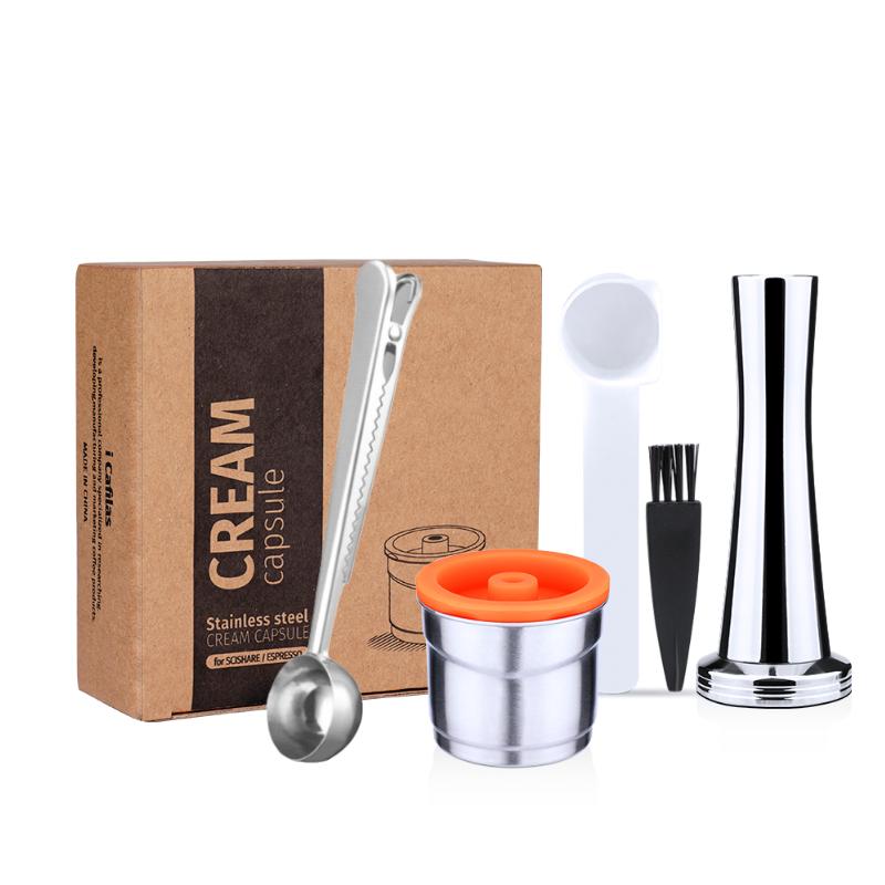 i Cafilas [YI01] Reusable Coffee Capsule Refillable Pods Cafe Cup Dripper Stainless Steel Crema Maker for Illy Machine Illy X7.1,Y3.2,Y5