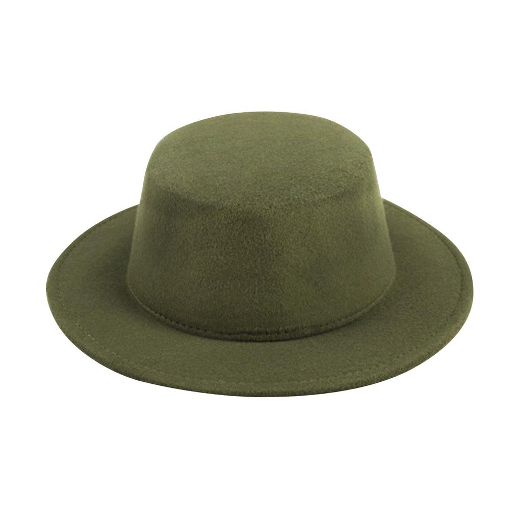 И зимняя однотонная универсальная винтажная шерстяная шляпа-цилиндр, окружность головы 56-58