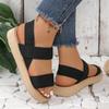 2025 Women's Fashion Trend Anti-slip Wear-resistant Pure Black Belt Soft Soled High-heeled Sandals Shoes for Women