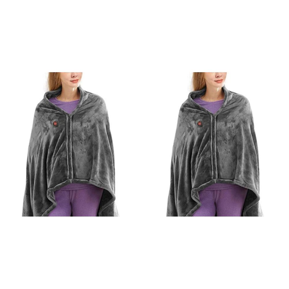 USB Electric Heated Blanket 3 Heating Levels Fleece Heated Blanket Portable Body Warmer Fast-Warm Electric Blanket 1-2PCS