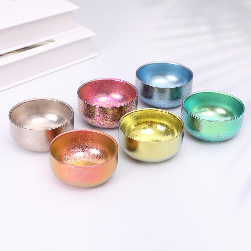 Титановая чашка Чистый титановый чайный набор для кемпинга на открытом воздухе Портативный чайный набор Портативный для хранения дома Двухслойная антиожоговая чайная чаша