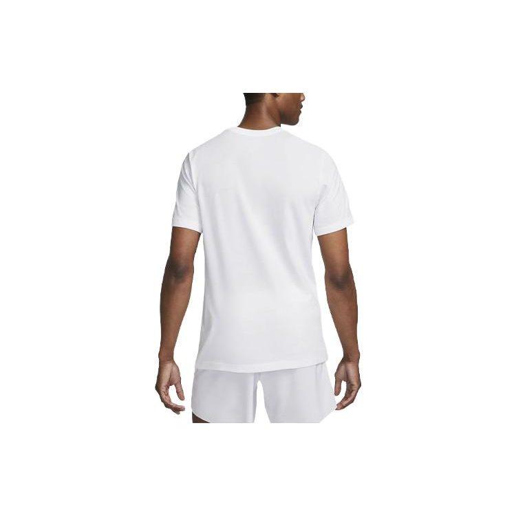 Nike T Shirts Men's White Crew Neck Moderate Straight Fit FJ1504-100