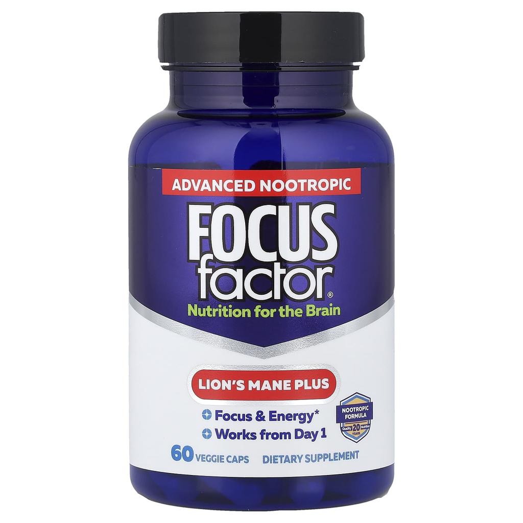 Focus Factor Гриб Рога оленя Плюс, 60 растительных капсул