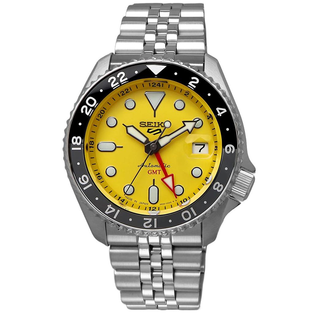 [Seiko] SEIKO 5 SPORTS SKX Sports Style GMT Model Automatic Mechanical Watch Seiko Five Sports Men's Made In Japan SSK017 Yellow Overseas Model [Item]