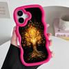 World Life Tree Mobile Phone Case for iPhone 17 16 15 14 13 12 11 Air Pro Max Plus Wavy Edge TPU Colorful Cover Cover Pretty