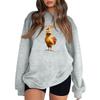 Women's Fashion Casual Round Neck Long Sleeve Top Printed Pullover Sweatshirt