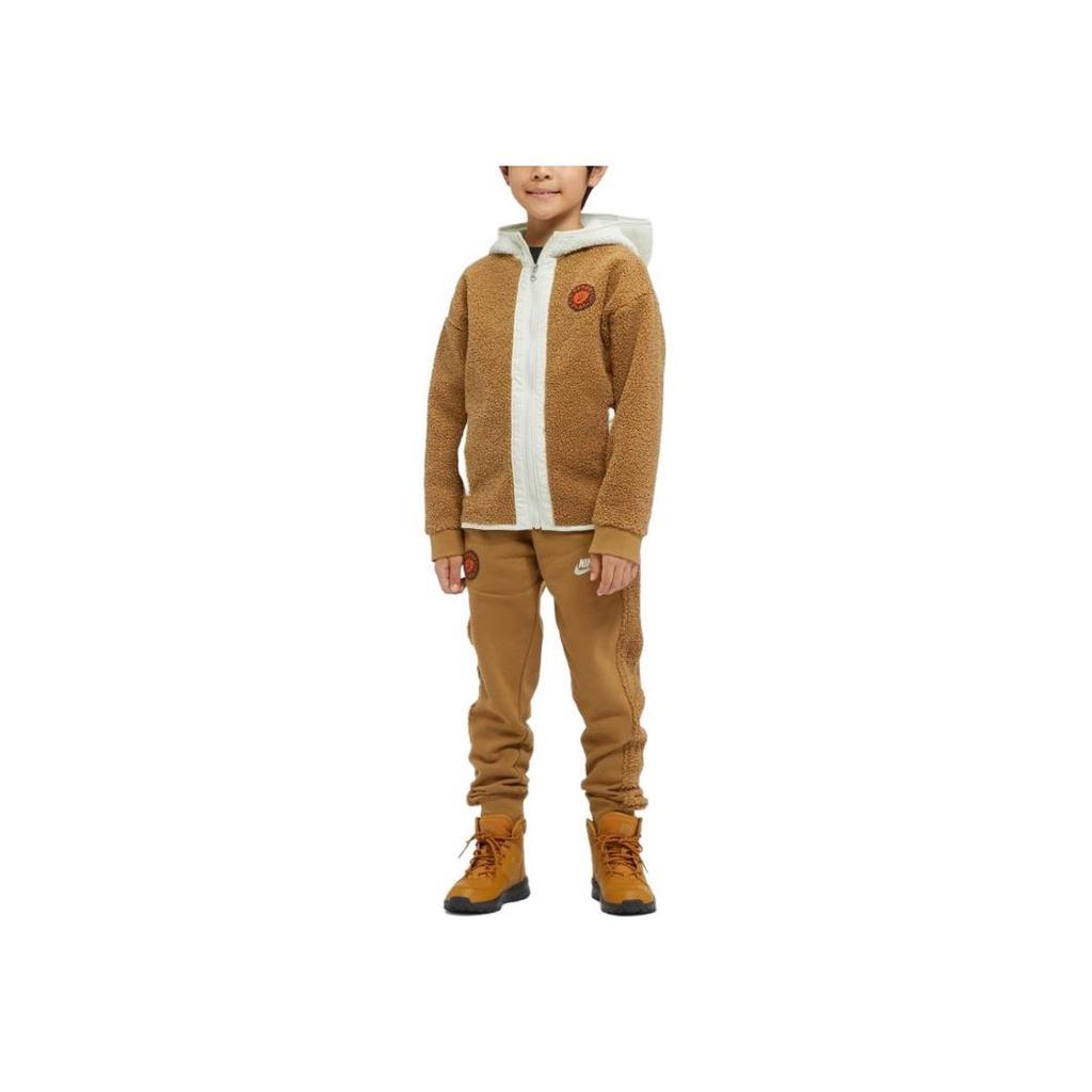 Nike Повседневная куртка с капюшоном и молнией в стиле колор-блок Детские куртки Tender-Gold FV3979-288