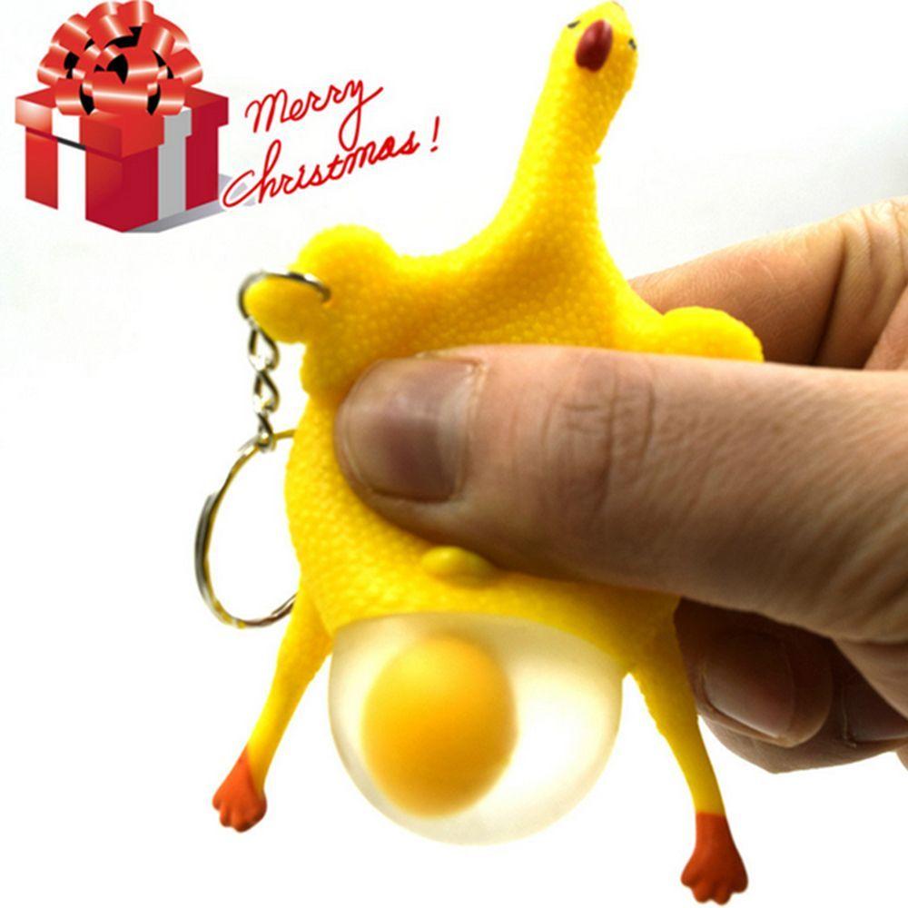 New Arrival Spoof Vent Toys Lay Eggs Chicken Hand Squeeze Funny Toys Halloween Birthday Present