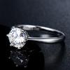 Настоящее серебро 925 пробы, кольцо с муассанитом цвета D, бриллиантовая огранка, тест пройден шесть когтей, кольца с муассанитом для женщин, ювелирные изделия