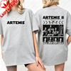 2026 Unisexs Cotton Artemis II Astronaut Team TShirt Casual Space Exploration Double Sided Tee Graphic Tshirts Kawaii Clothes