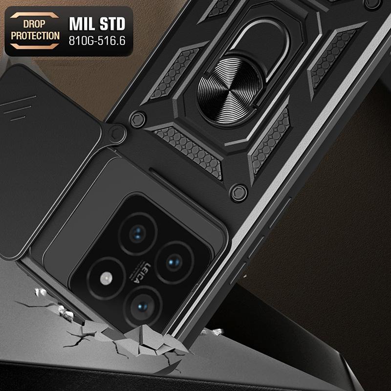 Ударопрочный бронированный чехол для Xiaomi Mi 14T pro 13T 12T 11T с автомобильным магнитным держателем для телефона