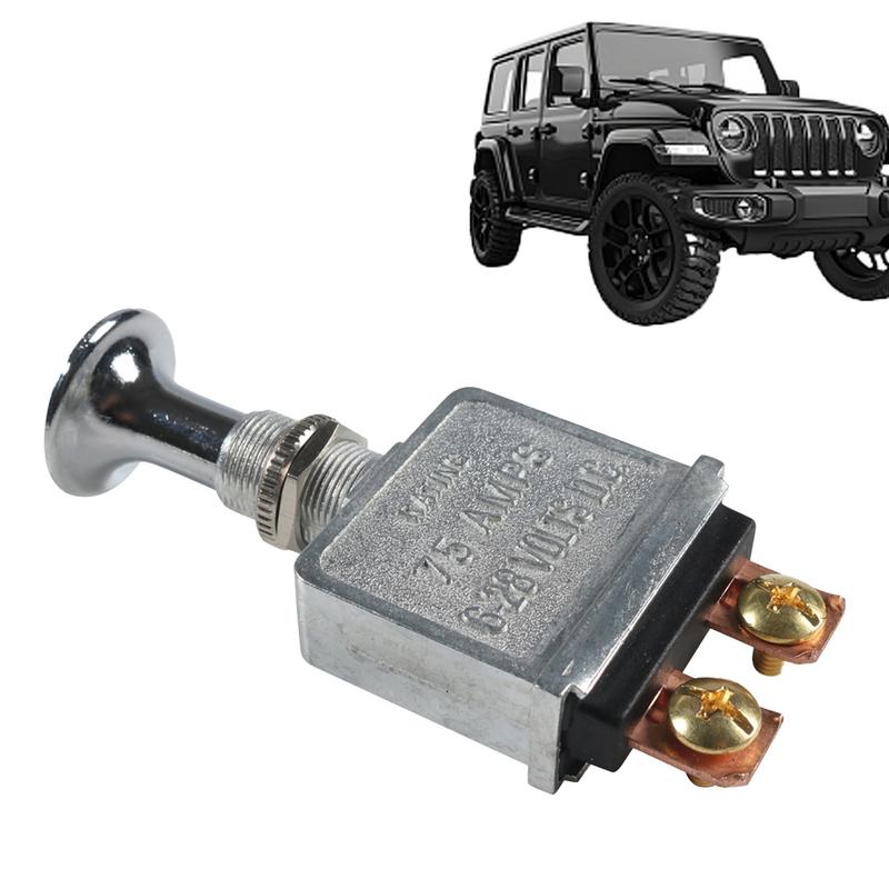 Heavy Duty Push Pull Switchs 75 AMP at 12 VOLT 6-28V DC Novelty Automotive Push Switches For Trucks Boat Race Car