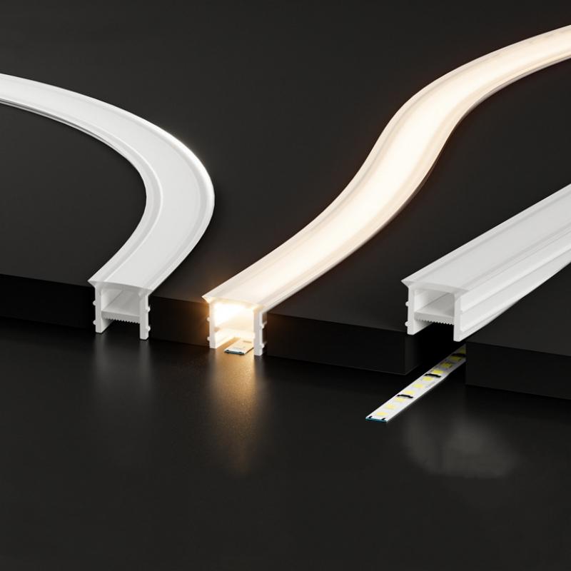 1-10 м гибкая светодиодная неоновая силиконовая трубка встраиваемая белая кайма лента веревка канал диффузор мягкая лента DIY линейный декоративный световой лент