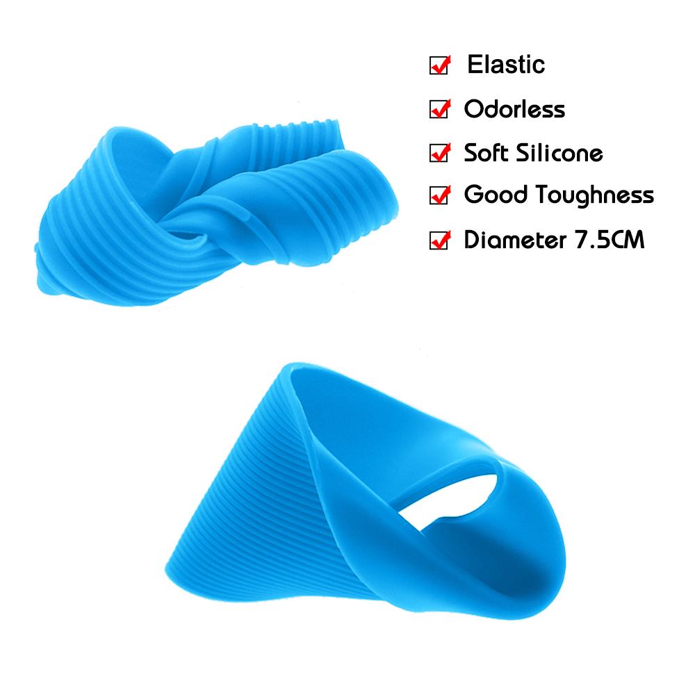 2Pc/Set 7.5cm 15 Colour Threaded Soft Silicone Cup Sleeve And Bottom Suit Heat Insulated Anti Slip Good Toughnes Odorless