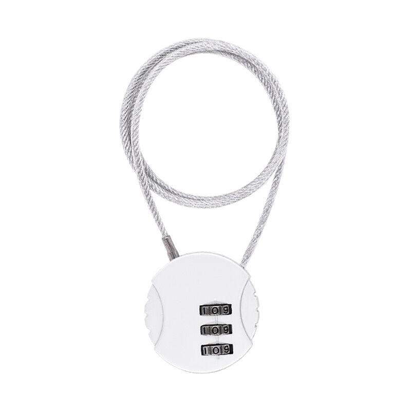 3 Digit Code Lock Extended Wire Rope Combination Lock Password Motorcycle Helmet Metal Keyed Padlock Travel Anti-Theft Locks 4