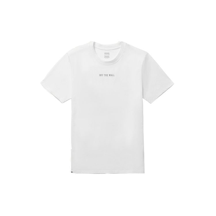 Vans Повседневная спортивная футболка с коротким рукавом с большим логотипом и топами унисекс, белая VN0A48C1WHT