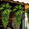 Outdoor Artificial Flowers Fake Hanging Plants, UV Resistant Vines, Ivy Lifelike Silk Flower Decor Faux Indoor Bedroom Living Room Boho Wall