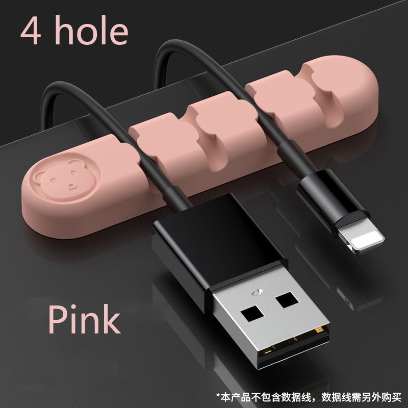 Силиконовый органайзер для USB-кабеля Устройство для намотки кабеля Настольные аккуратные зажимы для управления Держатель кабеля для мыши Органайзер для наушников