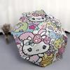 1pc Hello Kitty Mega Kawaii Automatic Folding Umbrella - Portable Tri-Fold Design with 8-Rib Iron Frame, Perfect for Fans, Travel, Everyday Use, and F