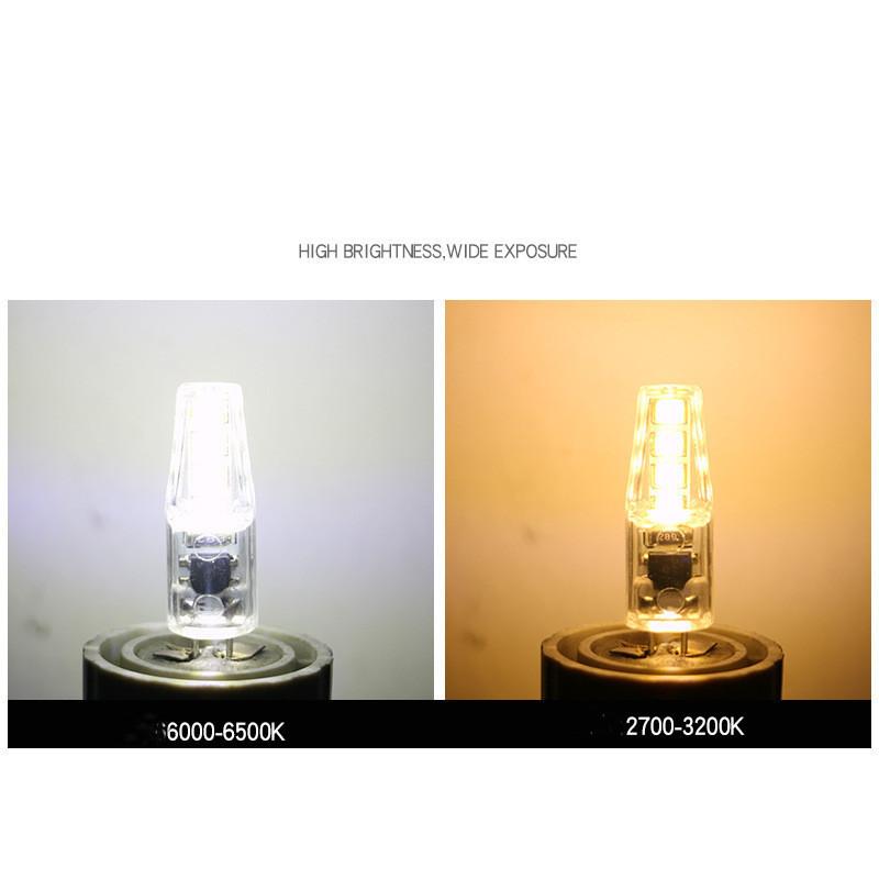 G4 Светодиодная кукурузная лампа AC/DC12V220V 2W 3 цвета с затемнением, высокая яркость, энергосбережение, 835 световых шариков