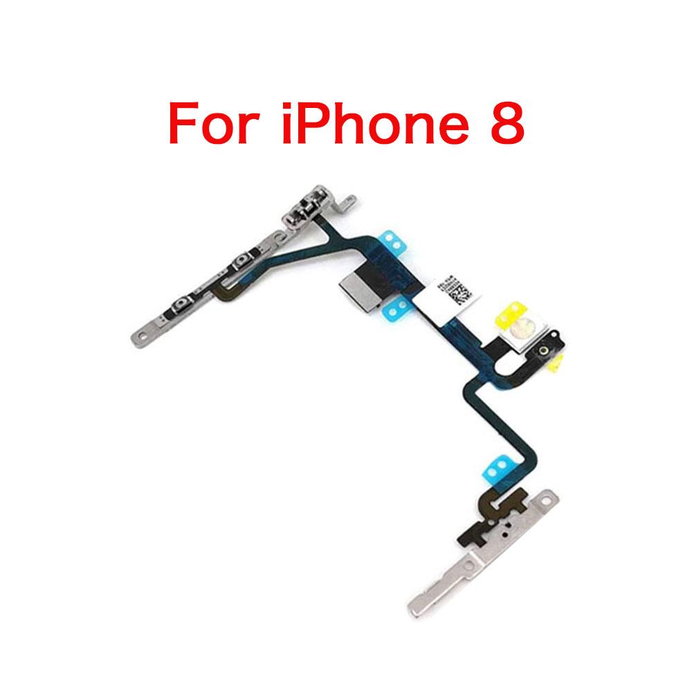 Power Volume Button Flex Cable For iPhone 7 7P 8 Plus With Flash Light Mic Repair Replacement