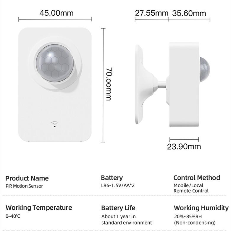 Wifi Smart PIR Infrared Motion Sensor Automation Human Body Infrared Detector Wireless Security Smart Life Home Alexa