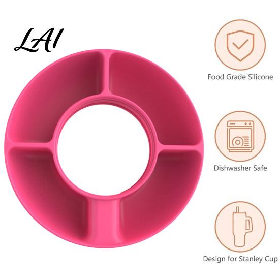 Reading Snack Bowl Silicone Tumbler Reusable Ring for 40 oz Platter with
