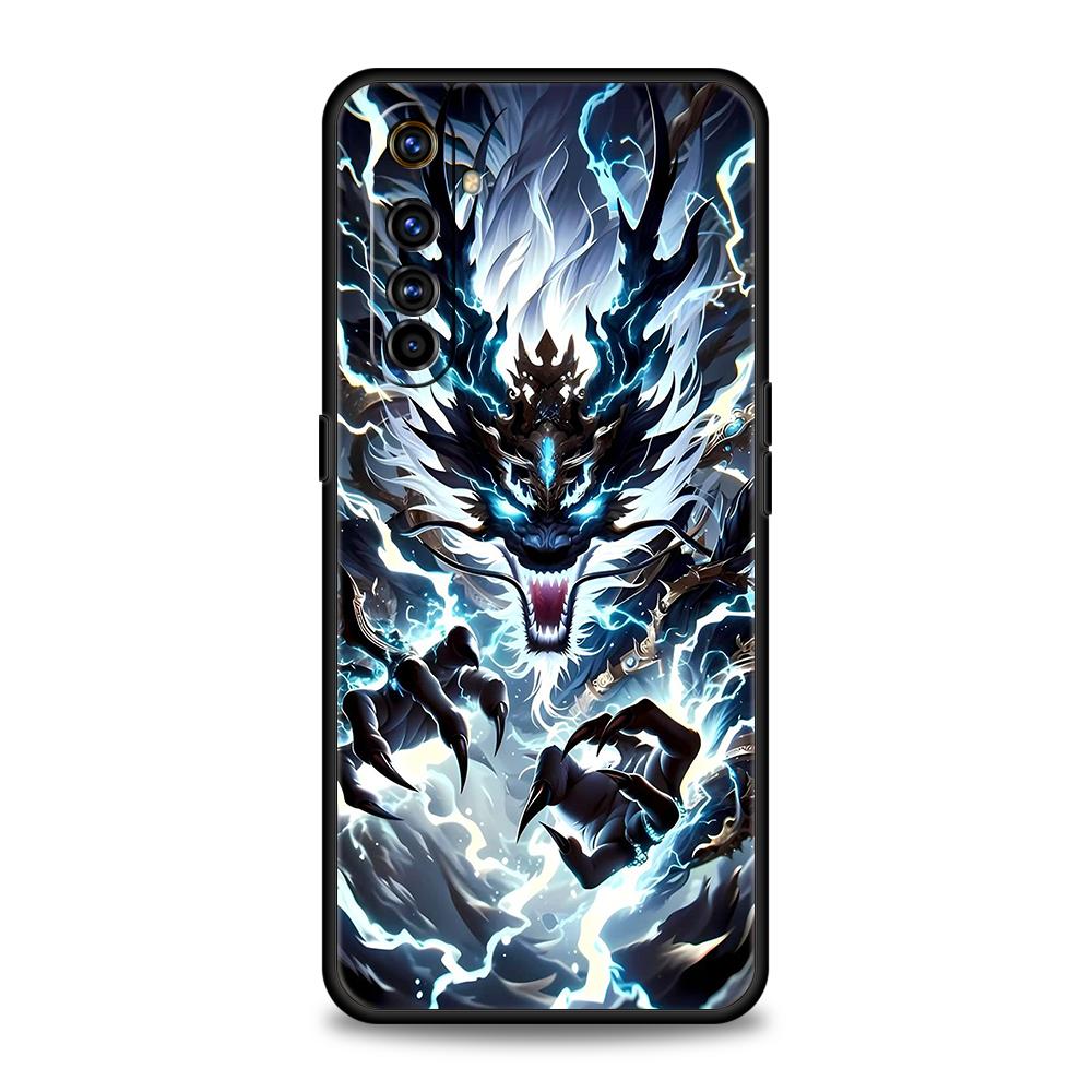 Cartoon Dragon Long Phone Case For Oppo A17 A31 A54 A57 A78 A79 A80 A98 Find X5 X6 Reno 7 8 10 11 13 F Pro 5G Soft TPU Cover Bag