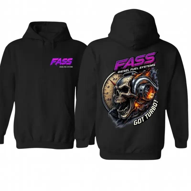 FASS Diesel Fuel Systems Hoodie with Skull Turbocharger Graphic