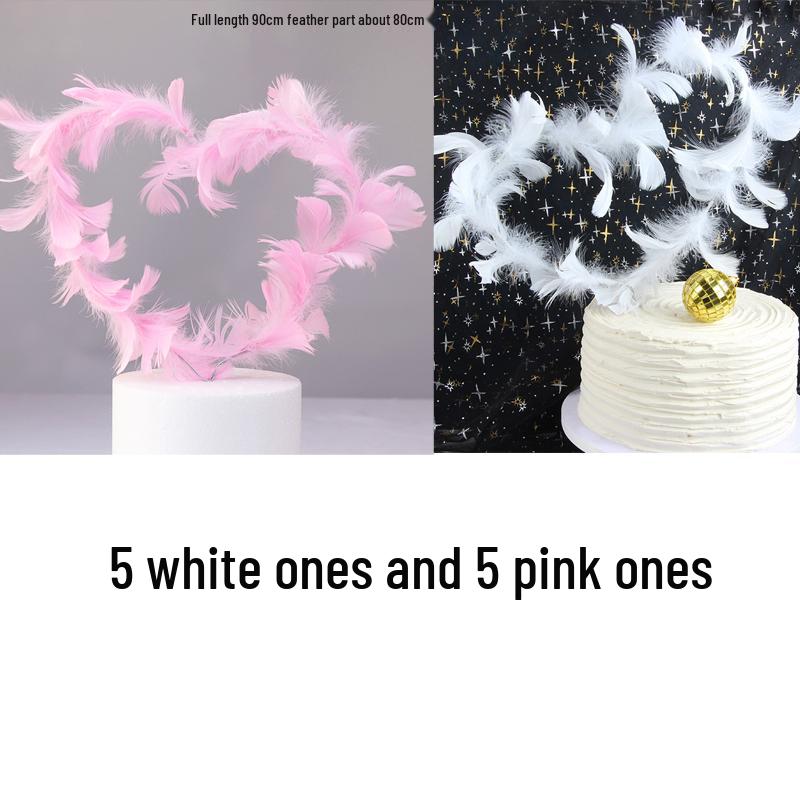 10 Топперов и украшений для торта в виде перьев ангельских крыльев