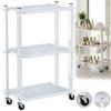 Hairdressing Cosmetic Assistant for the Salon Universal Trolley Table Cabinet On Wheels with Three Glass Shelves
