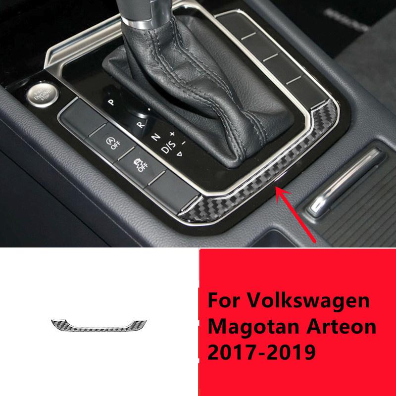 Наклейки для внутренней отделки автомобиля из углеродного волокна для Volkswagen VW Magotan Arteon 2017-накладка на центральную консоль автомобиля