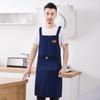 Противообрастающий рабочий фартук, износостойкий фартук для кофейни, кухонный фартук для мужчин и женщин