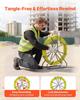 Fish Tape Fiberglass, 100M 6.3MM, Duct Rodder Fishtape Wire Puller with Stand, Cable Running Rod with Locking Mechanism, Fishing Tools, for Walls