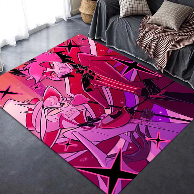 2025 New Hazbin Hotel Alastor anime Carpet Rug for Living Room Bedroom Home Sofa Decoration,Kids play Non-slip Floor Mat 32