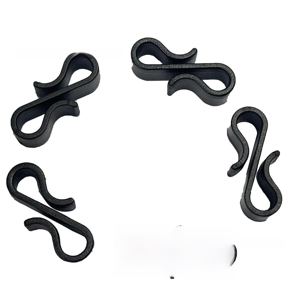 Пластиковый S-образный вращающийся крючок с двумя головками, пряжкой-собачкой и круглым крючком-косточкой