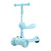 3 Wheeled Scooter Adjustable Height with Music Light Foldable Kick Scooter for Kids Boys Girls Blue