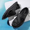 Fashion Men Sandals Summer Designer Casual Beach Shoes Male Outdoor Slippers Sport Leather Non-Slip Loafers Luxury Flats Plus Size 47